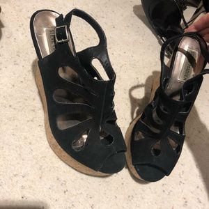 Steve Madden black wedges size 8.5